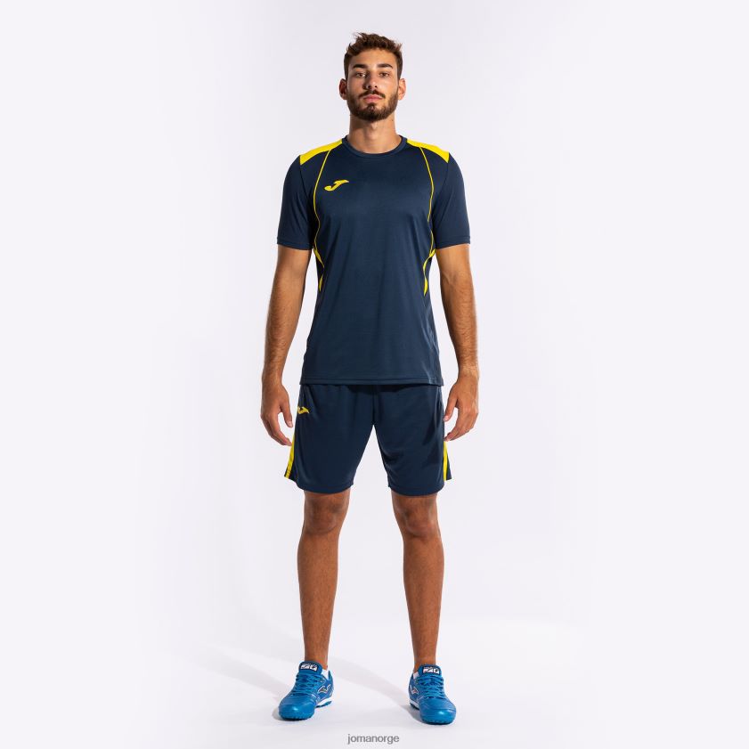 nei Joma skjorte kortermet mesterskap vii marineblå gul FBD0T02917 menn