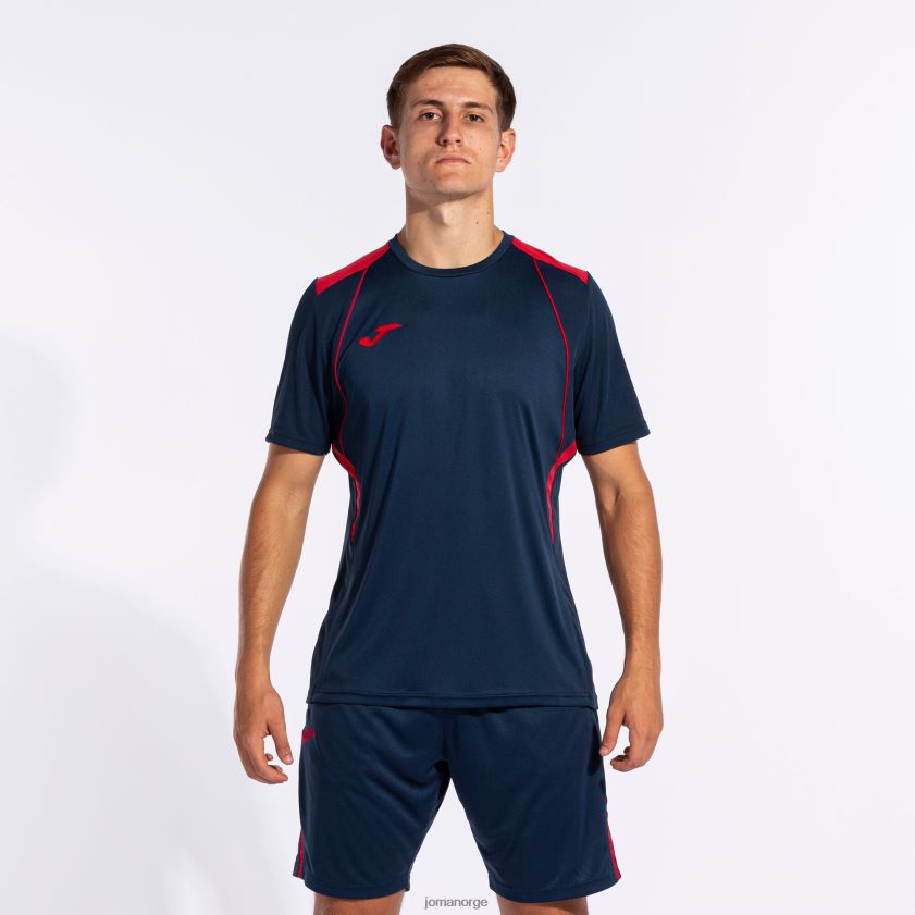 nei Joma skjorte kortermet mesterskap vii marineblå rød FBD0T0648 menn