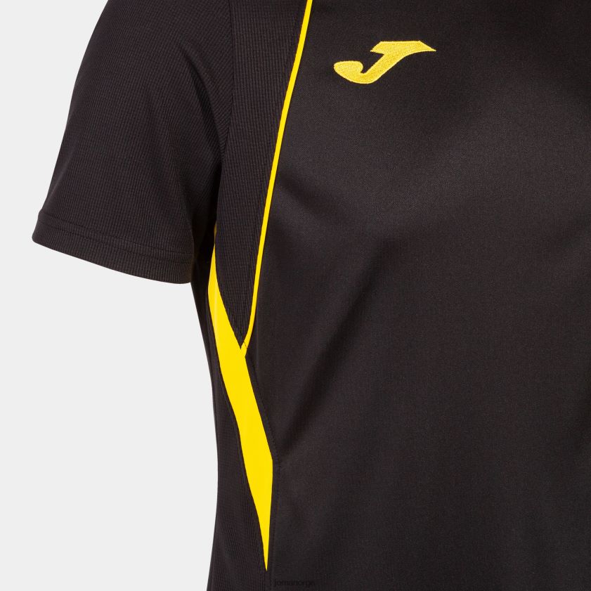 nei Joma skjorte kortermet mesterskap vii svart gul FBD0T0647 menn