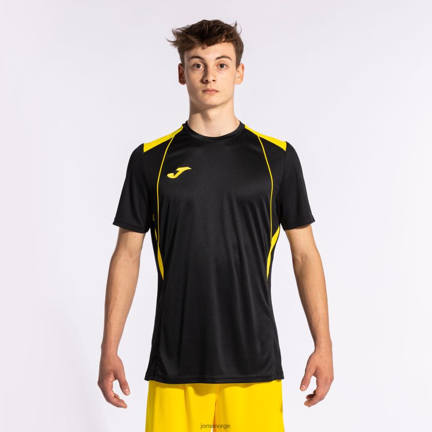 nei Joma skjorte kortermet mesterskap vii svart gul FBD0T0647 menn