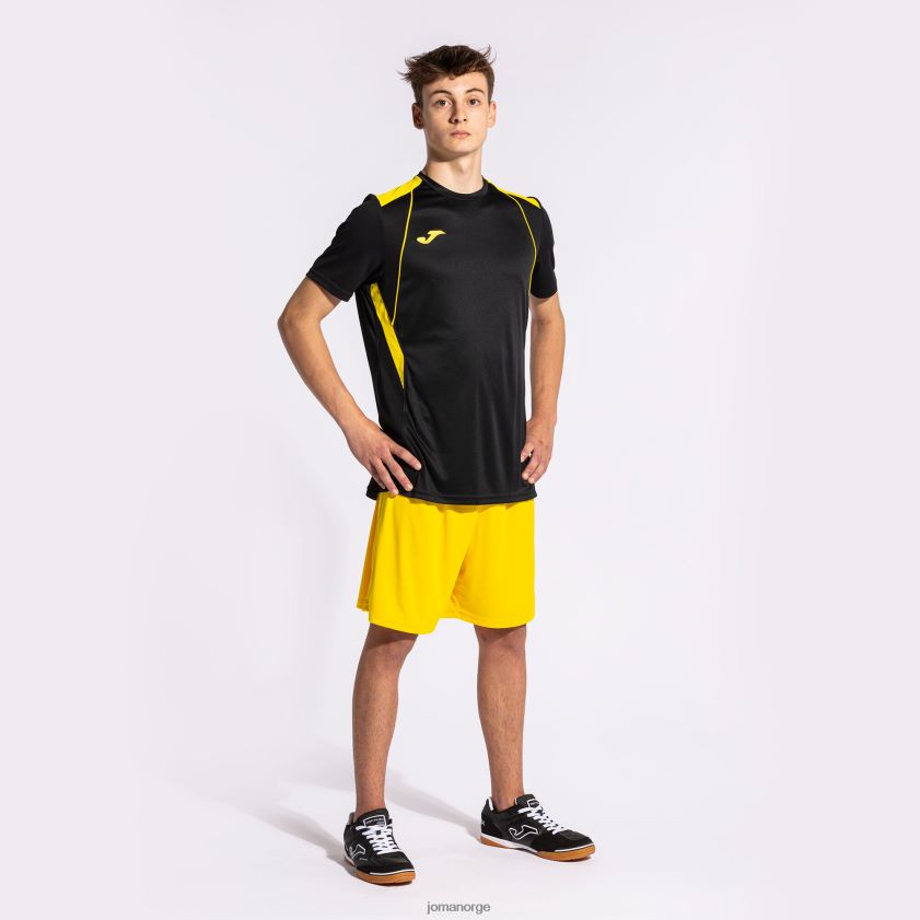 nei Joma skjorte kortermet mesterskap vii svart gul FBD0T0647 menn