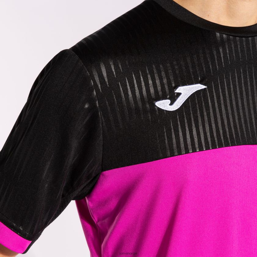 nei Joma skjorte kortermet montreal fluorescerende rosa svart FBD0T04129 menn