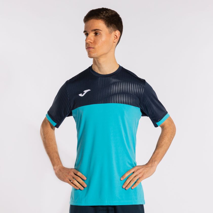 nei Joma skjorte kortermet montreal fluorescerende turkis marineblå FBD0T086 menn