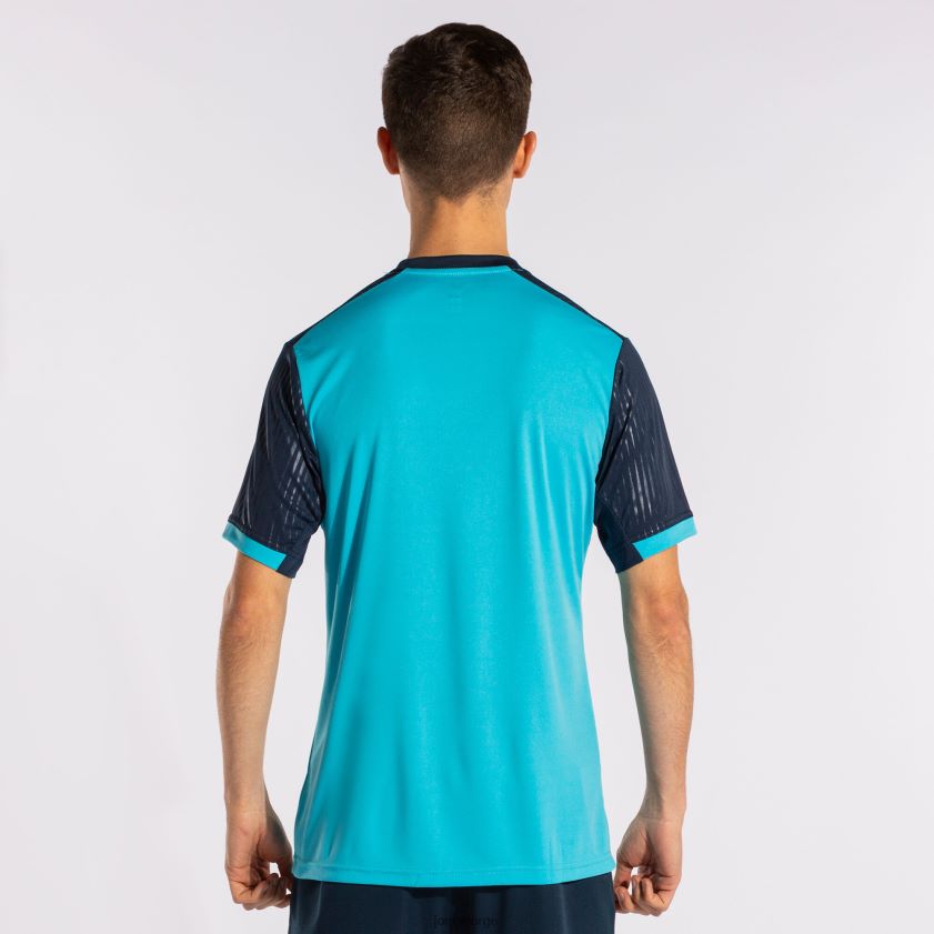 nei Joma skjorte kortermet montreal fluorescerende turkis marineblå FBD0T086 menn