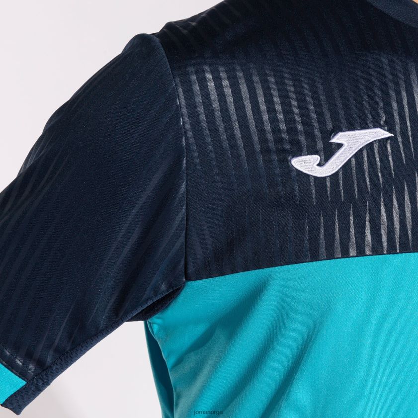 nei Joma skjorte kortermet montreal fluorescerende turkis marineblå FBD0T086 menn