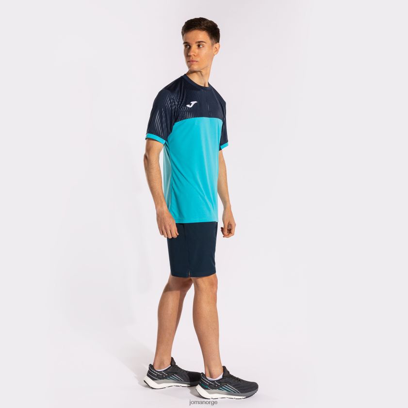 nei Joma skjorte kortermet montreal fluorescerende turkis marineblå FBD0T086 menn