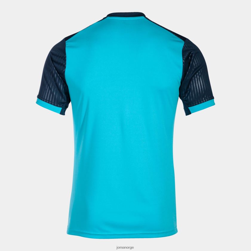 nei Joma skjorte kortermet montreal fluorescerende turkis marineblå FBD0T086 menn