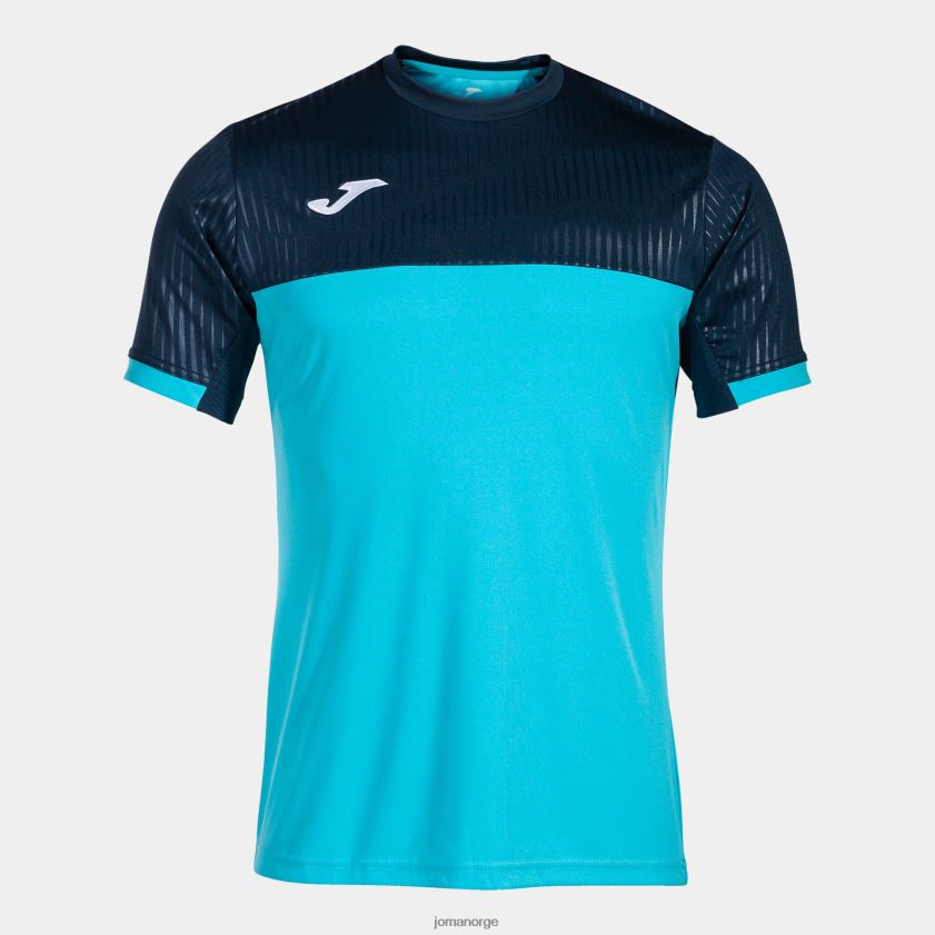 nei Joma skjorte kortermet montreal fluorescerende turkis marineblå FBD0T086 menn