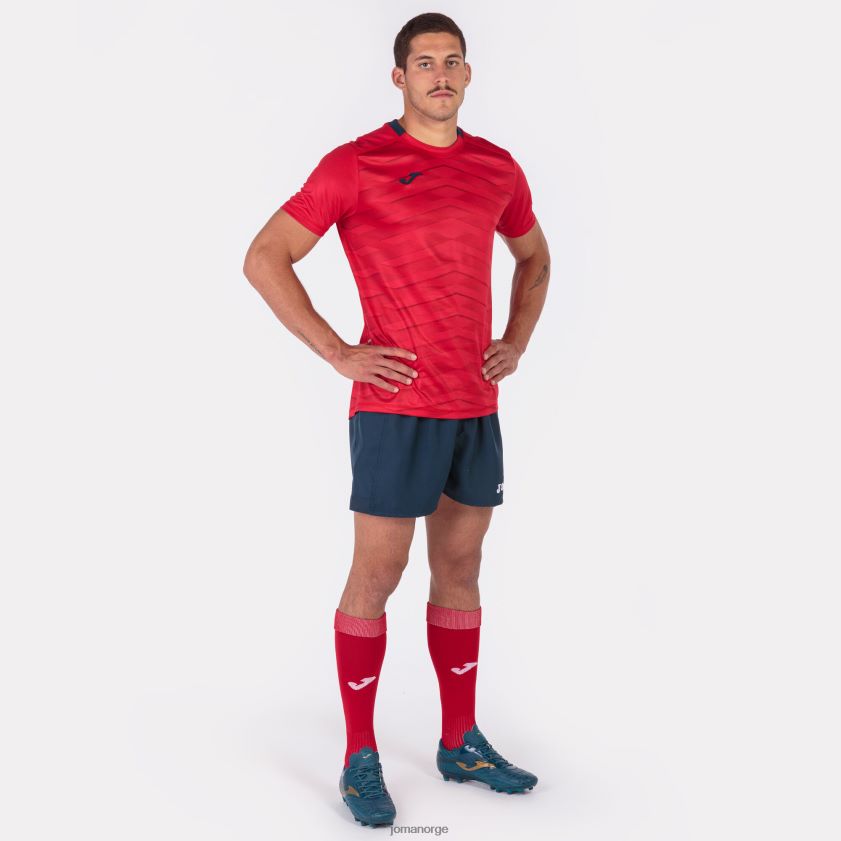 nei Joma skjorte kortermet myskin academy rød FBD0T02939 menn