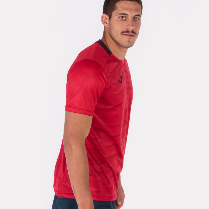 nei Joma skjorte kortermet myskin academy rød FBD0T02939 menn