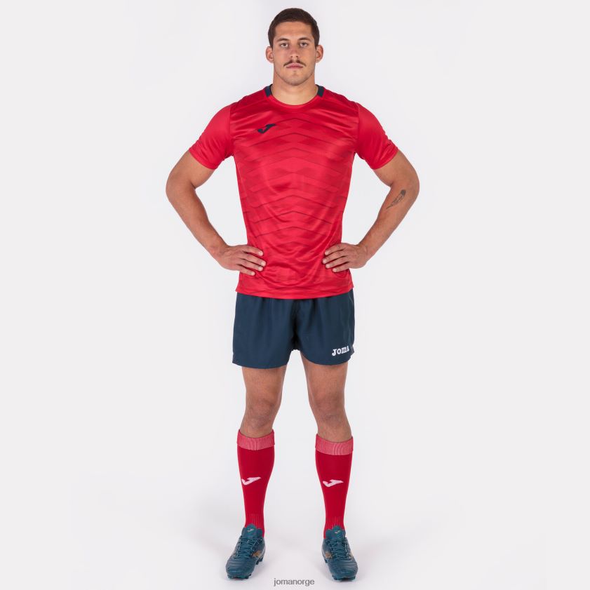 nei Joma skjorte kortermet myskin academy rød FBD0T02939 menn