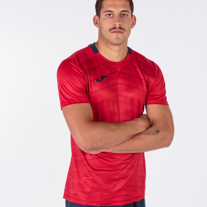 nei Joma skjorte kortermet myskin academy rød FBD0T02939 menn
