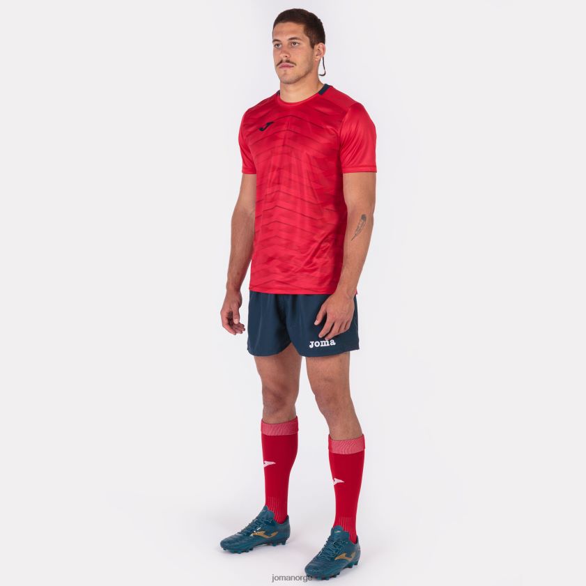 nei Joma skjorte kortermet myskin academy rød FBD0T02939 menn