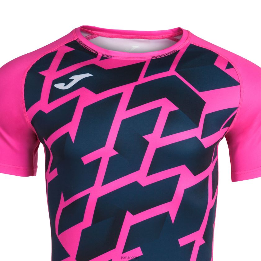 nei Joma skjorte kortermet myskin iii fluorescerende rosa marineblå FBD0T03553 menn