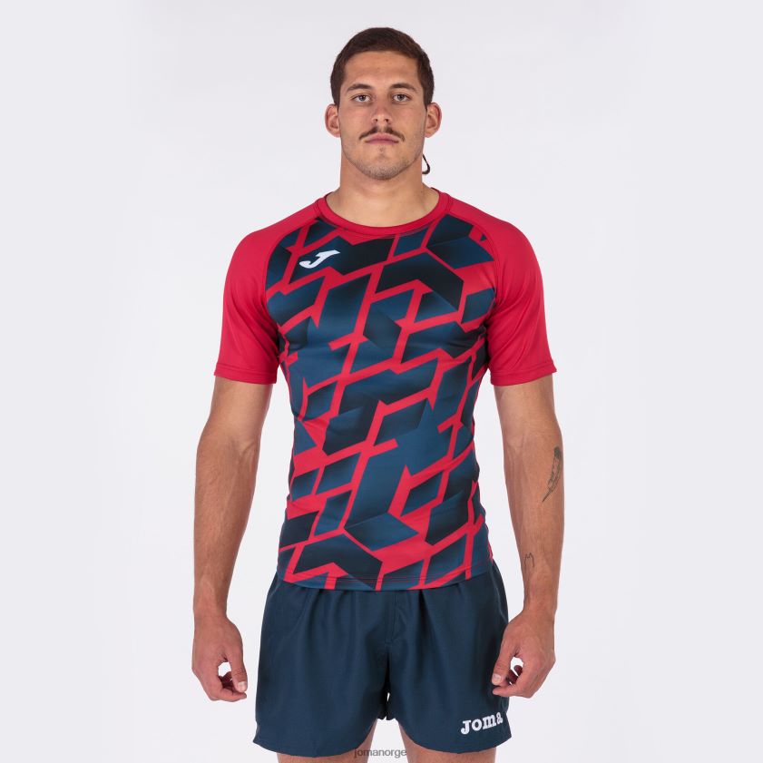 nei Joma skjorte kortermet myskin iii rød marineblå FBD0T01013 menn