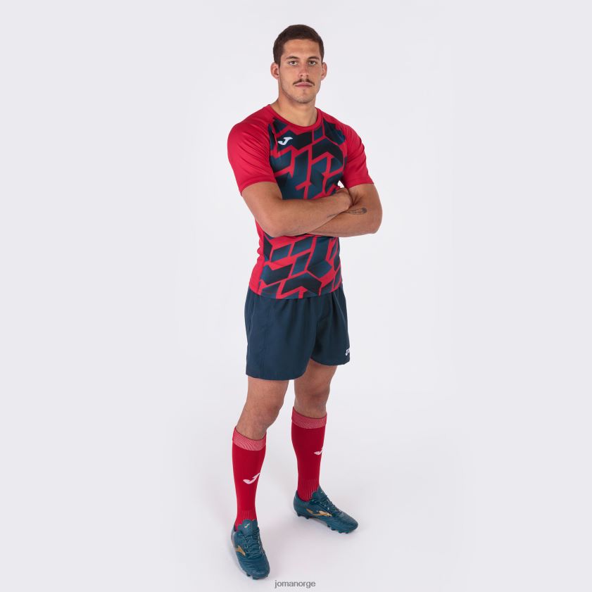 nei Joma skjorte kortermet myskin iii rød marineblå FBD0T01013 menn