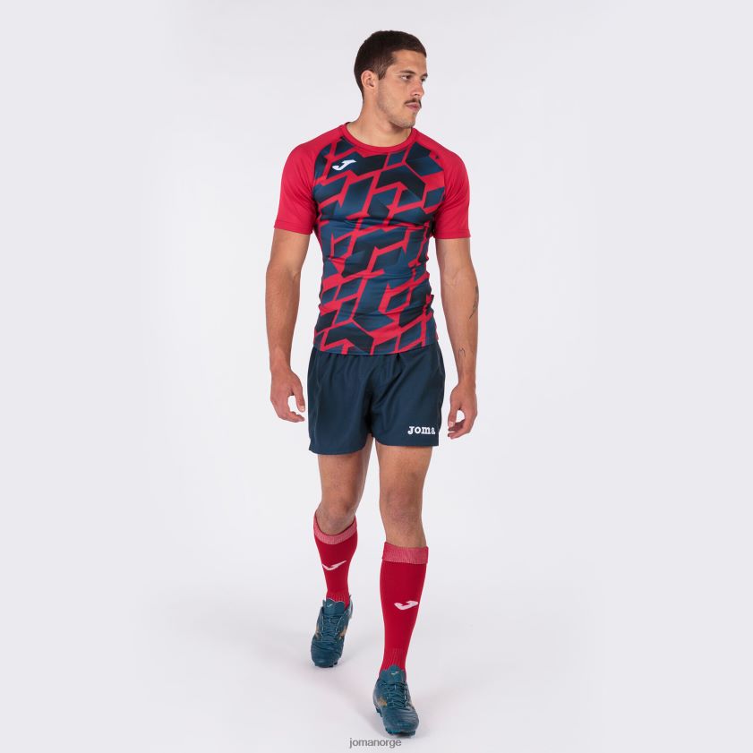 nei Joma skjorte kortermet myskin iii rød marineblå FBD0T01013 menn