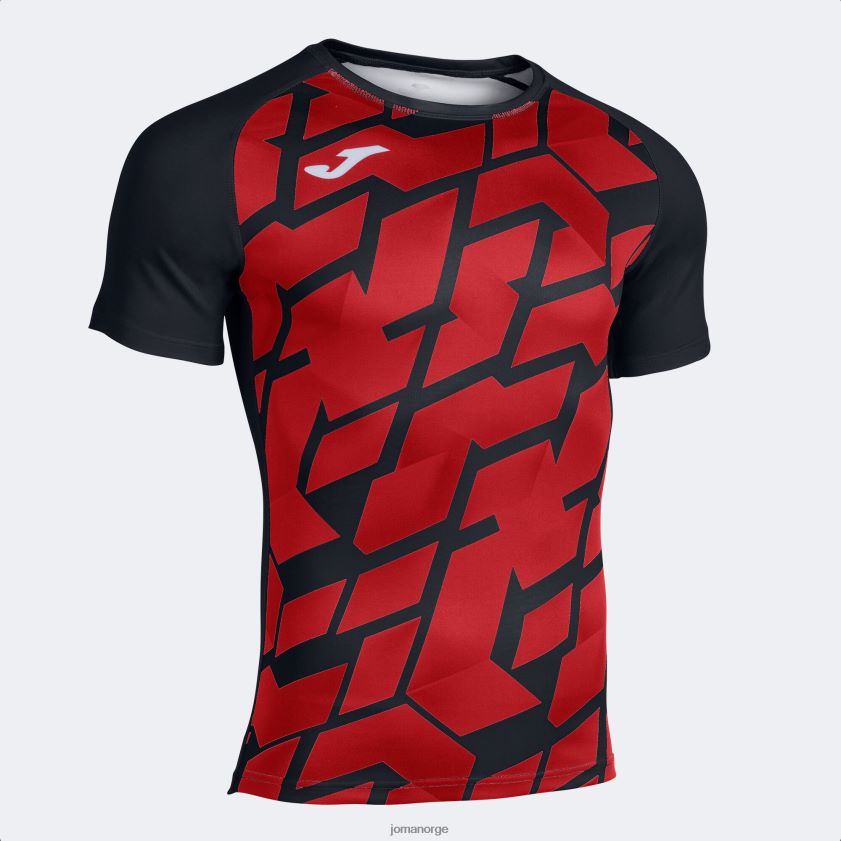 nei Joma skjorte kortermet myskin iii svart, rød FBD0T03050 menn