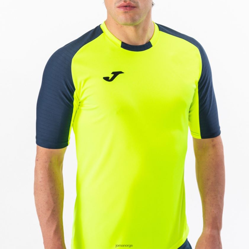 nei Joma skjorte kortermet nødvendig fluorescerende gul marineblå FBD0T04325 menn