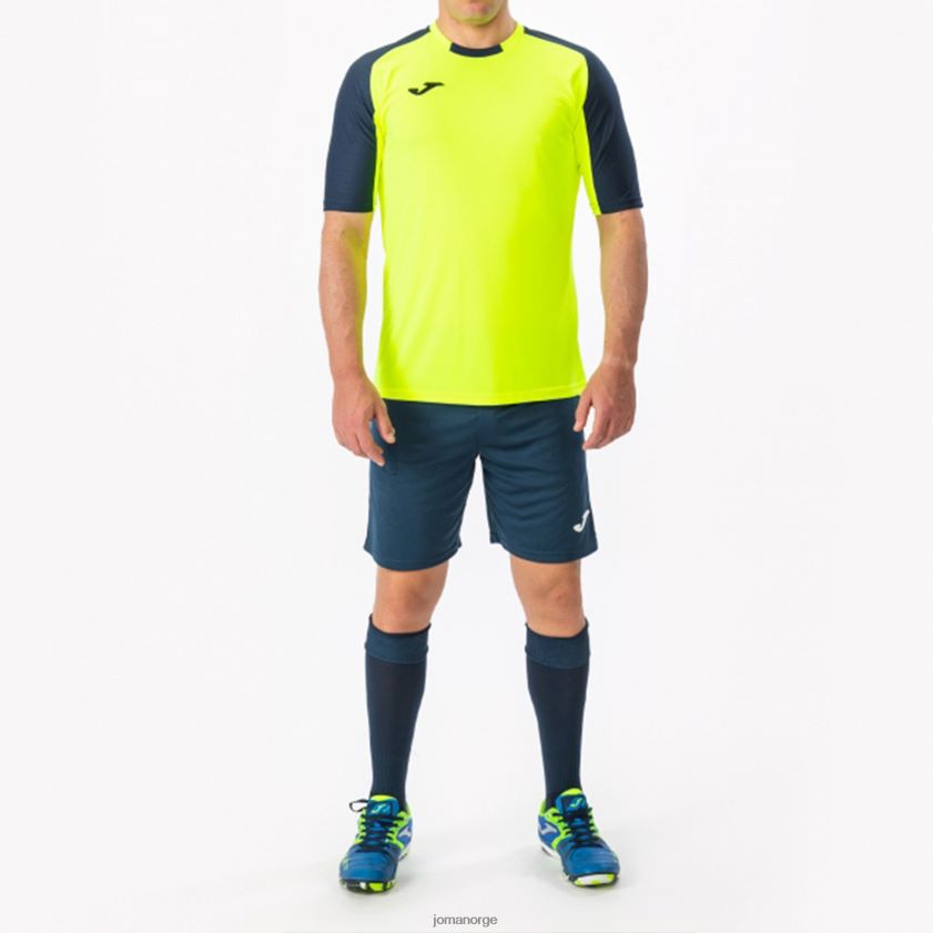 nei Joma skjorte kortermet nødvendig fluorescerende gul marineblå FBD0T04325 menn