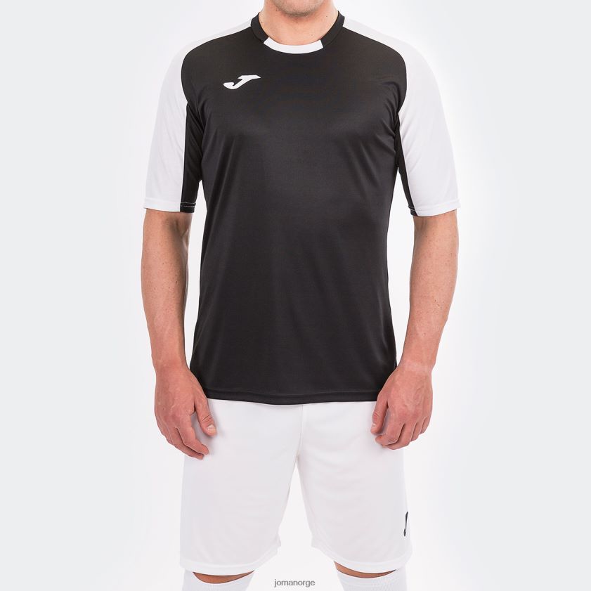 nei Joma skjorte kortermet nødvendig svart hvit FBD0T04350 menn