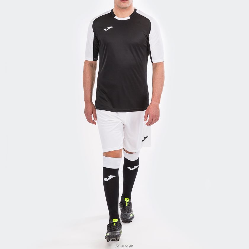 nei Joma skjorte kortermet nødvendig svart hvit FBD0T04350 menn