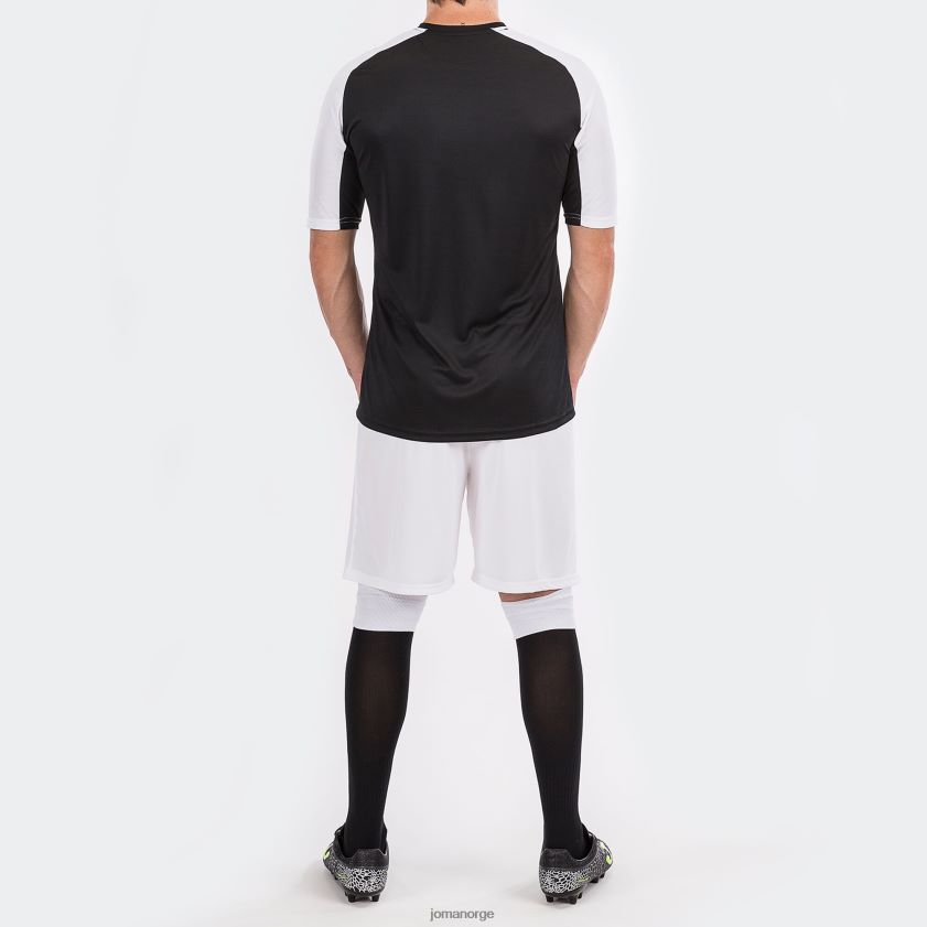 nei Joma skjorte kortermet nødvendig svart hvit FBD0T04350 menn