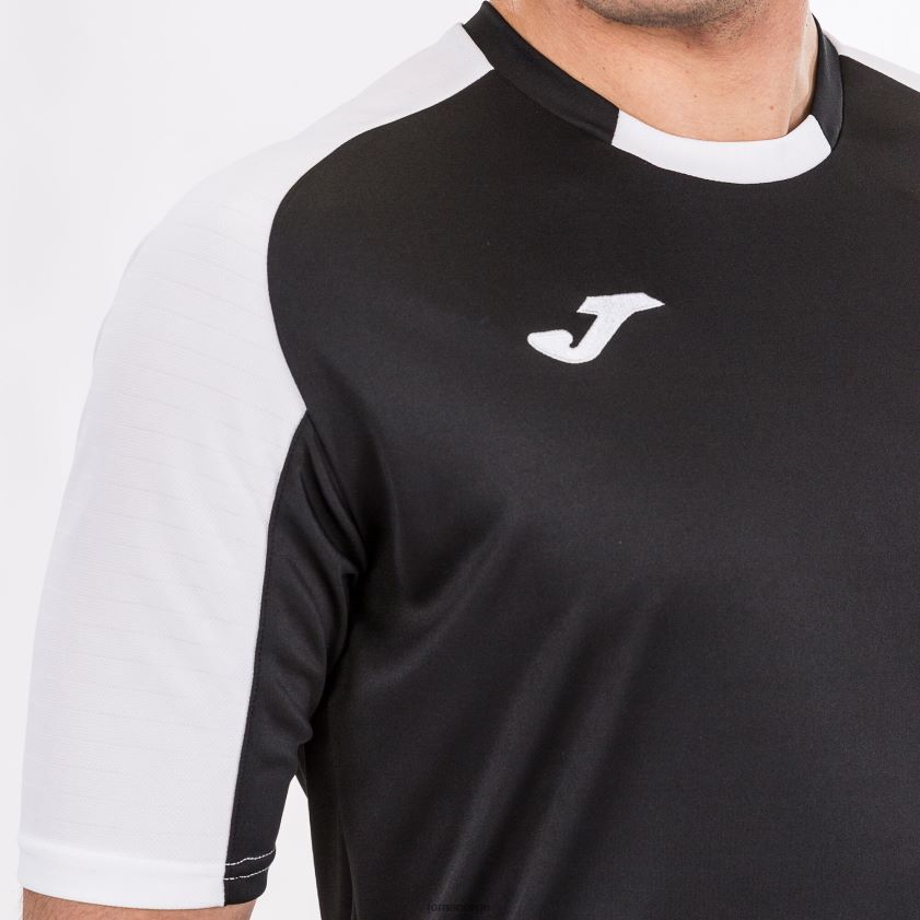 nei Joma skjorte kortermet nødvendig svart hvit FBD0T04350 menn