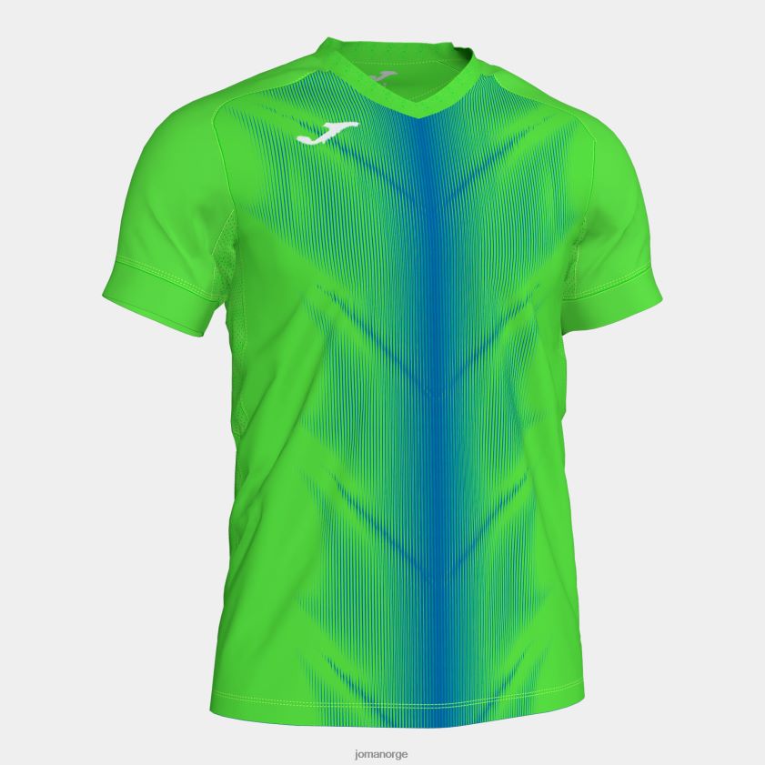 nei Joma skjorte kortermet olimpia fluorescerende grønn kongeblå FBD0T02958 menn