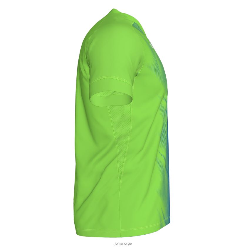 nei Joma skjorte kortermet olimpia fluorescerende grønn kongeblå FBD0T02958 menn