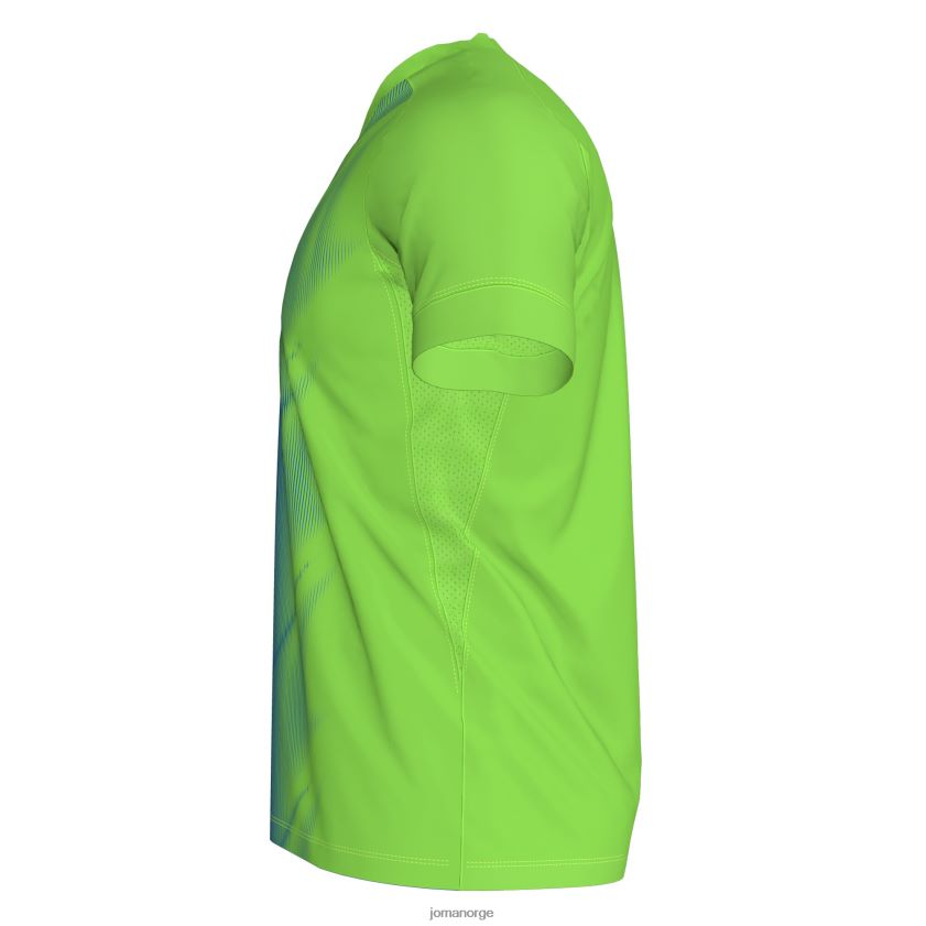 nei Joma skjorte kortermet olimpia fluorescerende grønn kongeblå FBD0T02958 menn