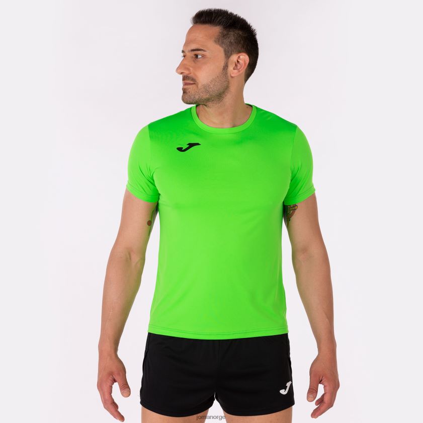 nei Joma skjorte kortermet plate ii fluorescerende grønn FBD0T028 menn