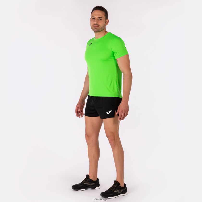 nei Joma skjorte kortermet plate ii fluorescerende grønn FBD0T028 menn