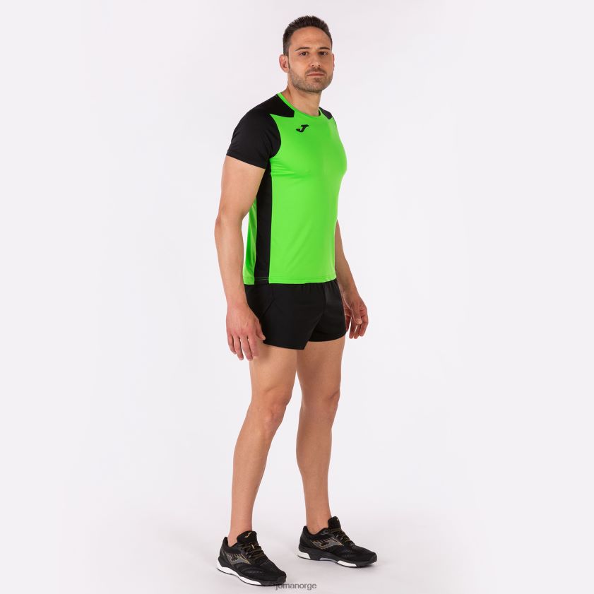 nei Joma skjorte kortermet plate ii fluorescerende grønn svart FBD0T03049 menn