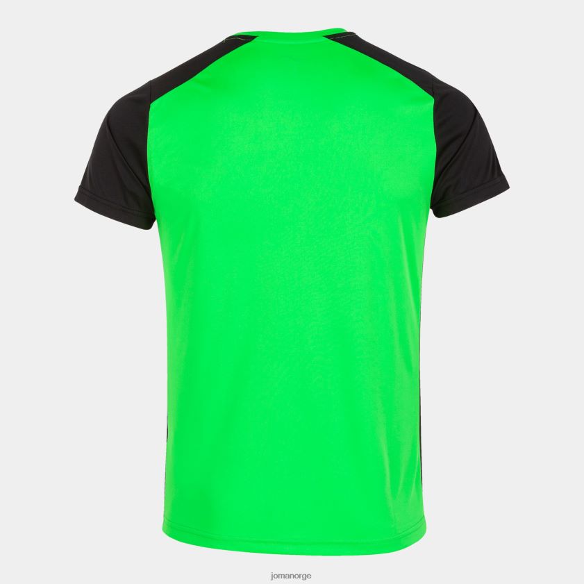 nei Joma skjorte kortermet plate ii fluorescerende grønn svart FBD0T03049 menn