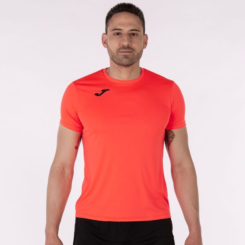 nei Joma skjorte kortermet plate ii fluorescerende koraller FBD0T04259 menn