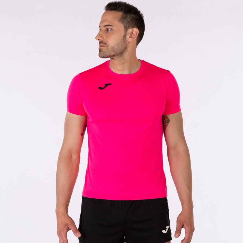 nei Joma skjorte kortermet plate ii fluorescerende rosa FBD0T030 menn