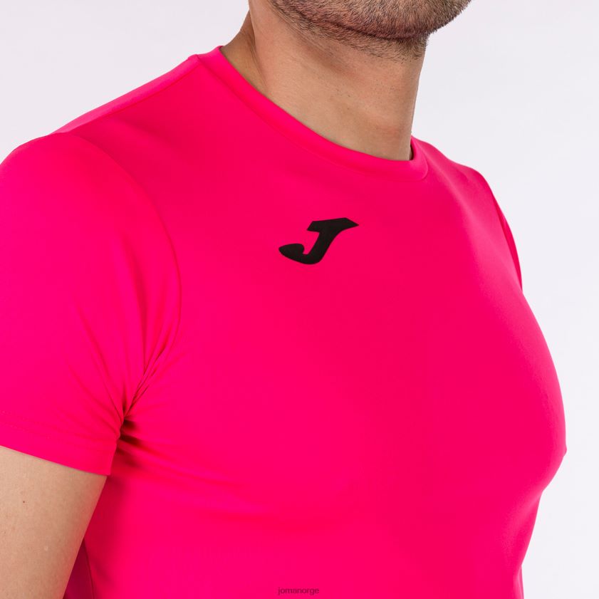 nei Joma skjorte kortermet plate ii fluorescerende rosa FBD0T030 menn