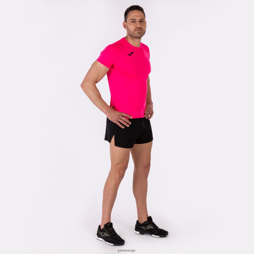 nei Joma skjorte kortermet plate ii fluorescerende rosa FBD0T030 menn