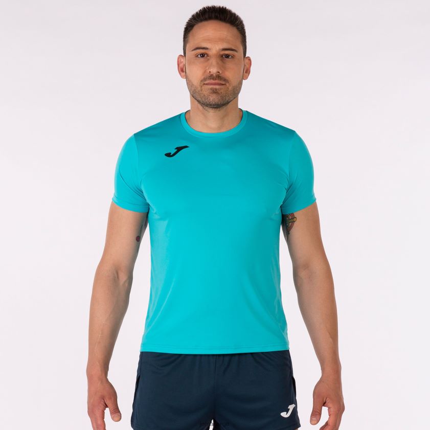 nei Joma skjorte kortermet plate ii fluorescerende turkis FBD0T021 menn