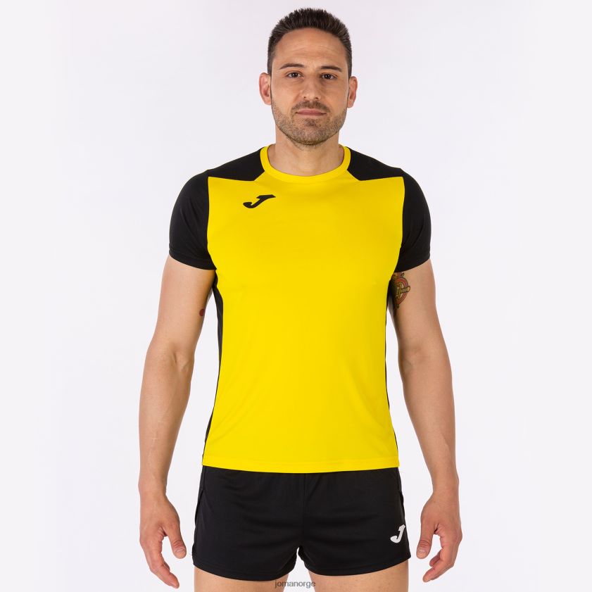 nei Joma skjorte kortermet plate ii gul svart FBD0T0820 menn