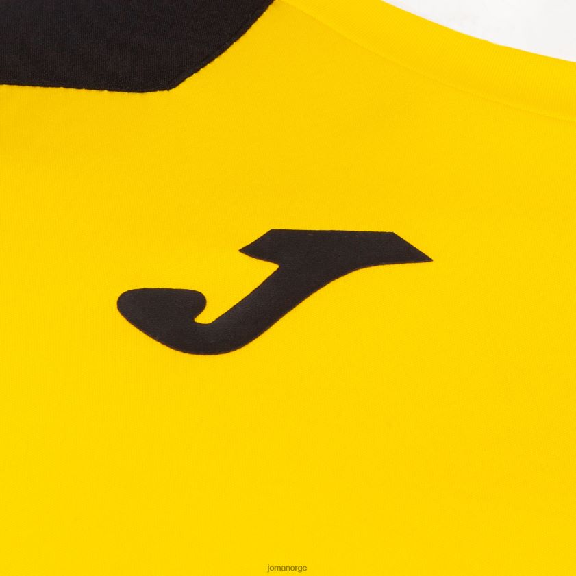 nei Joma skjorte kortermet plate ii gul svart FBD0T0820 menn