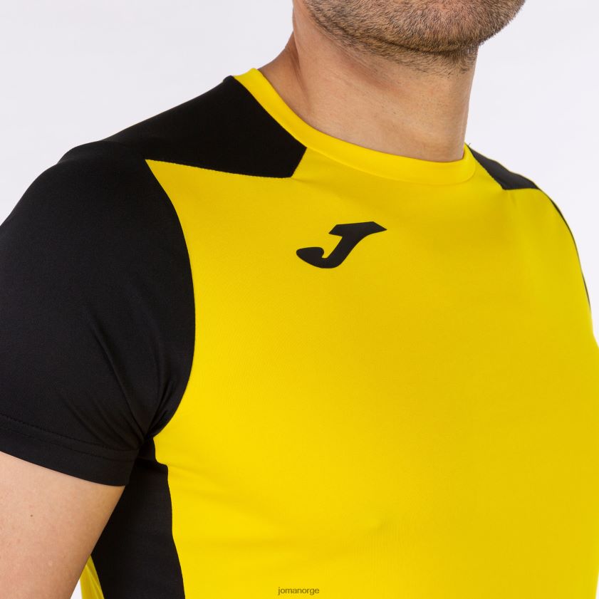 nei Joma skjorte kortermet plate ii gul svart FBD0T0820 menn