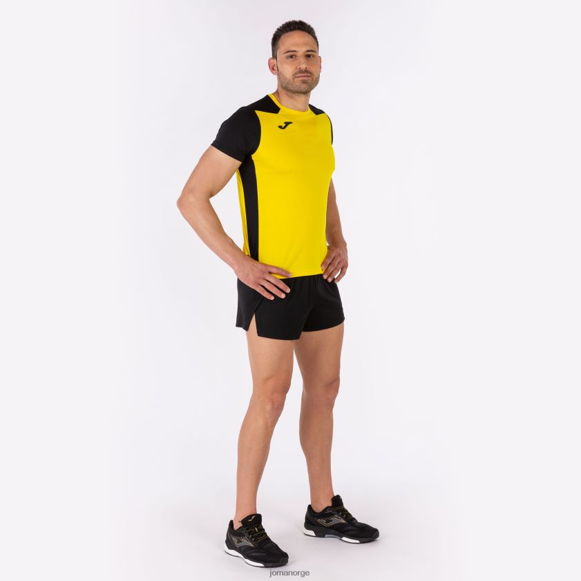 nei Joma skjorte kortermet plate ii gul svart FBD0T0820 menn