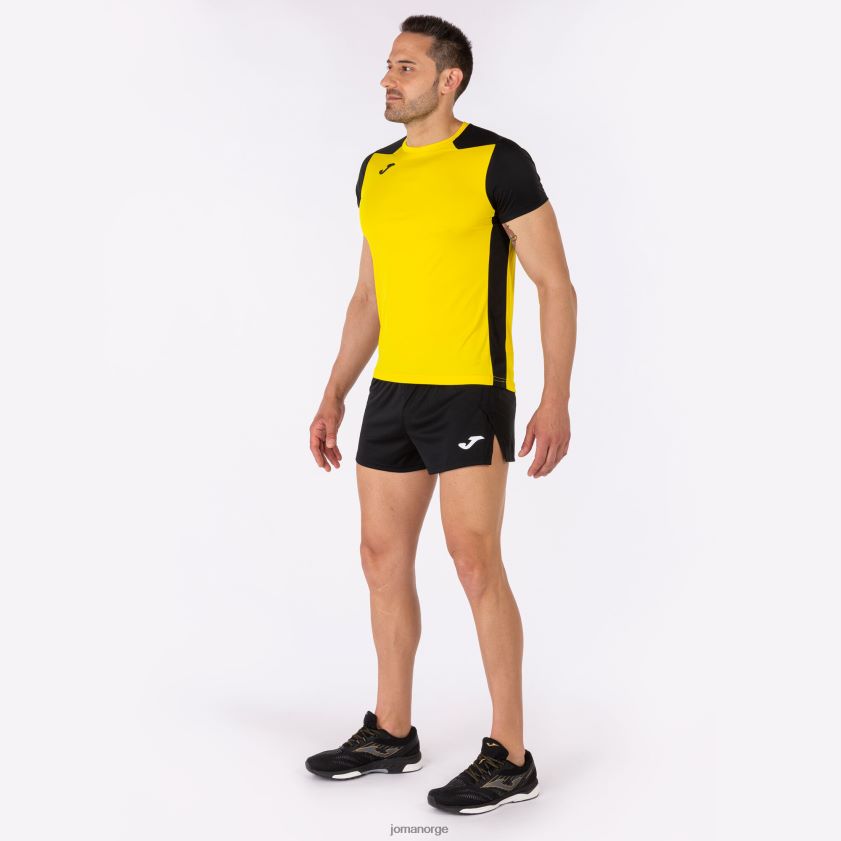 nei Joma skjorte kortermet plate ii gul svart FBD0T0820 menn