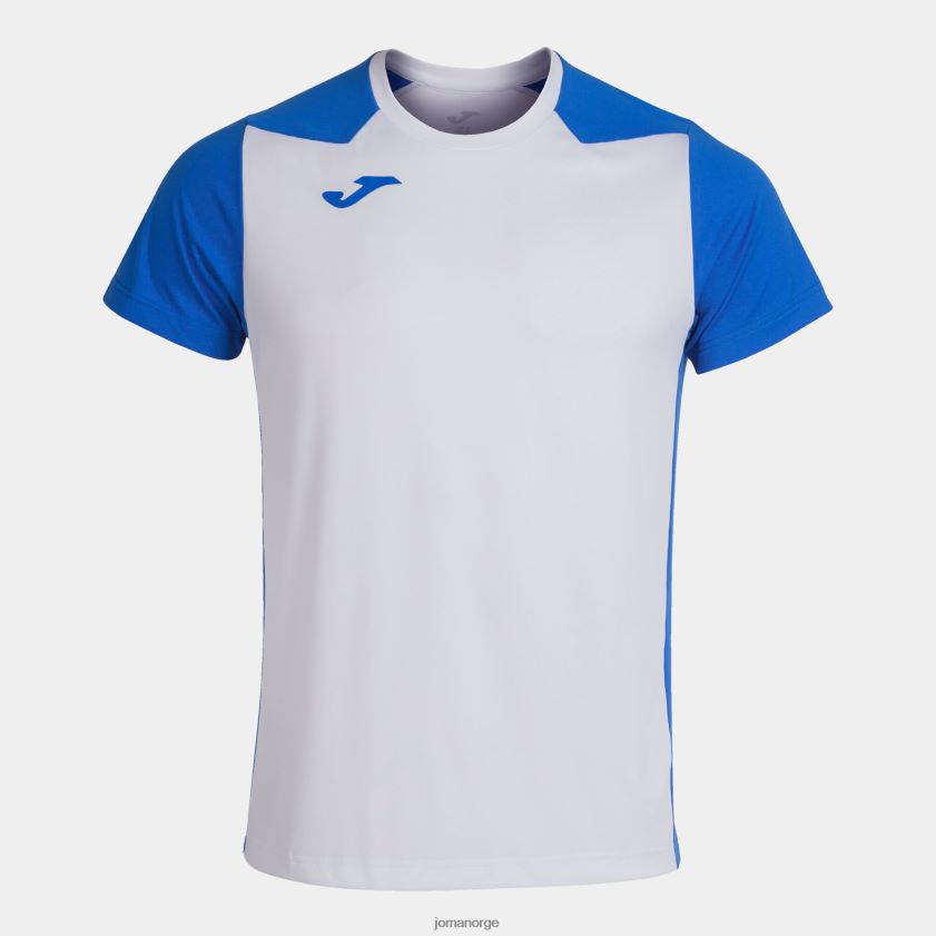 nei Joma skjorte kortermet plate ii hvit kongeblå FBD0T03112 menn