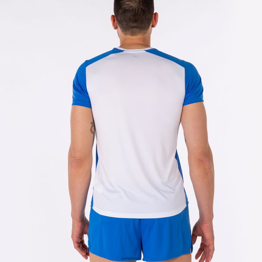 nei Joma skjorte kortermet plate ii hvit kongeblå FBD0T03112 menn