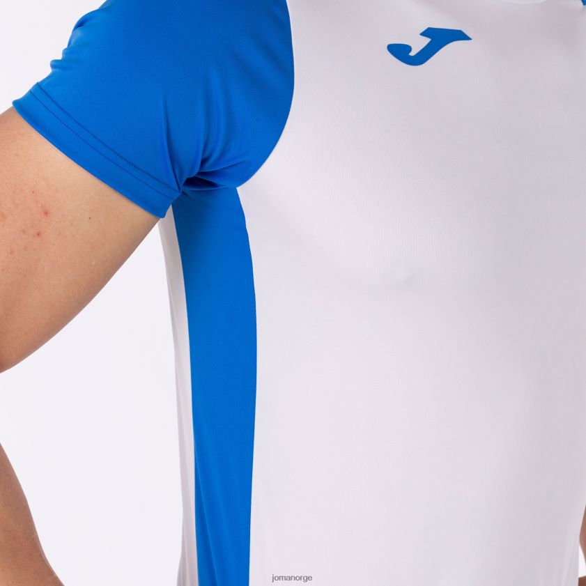nei Joma skjorte kortermet plate ii hvit kongeblå FBD0T03112 menn
