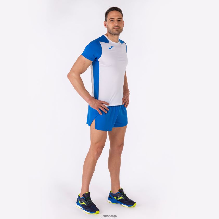 nei Joma skjorte kortermet plate ii hvit kongeblå FBD0T03112 menn