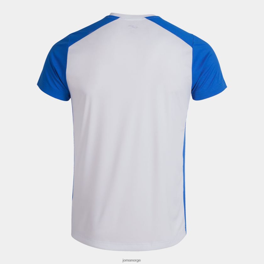 nei Joma skjorte kortermet plate ii hvit kongeblå FBD0T03112 menn